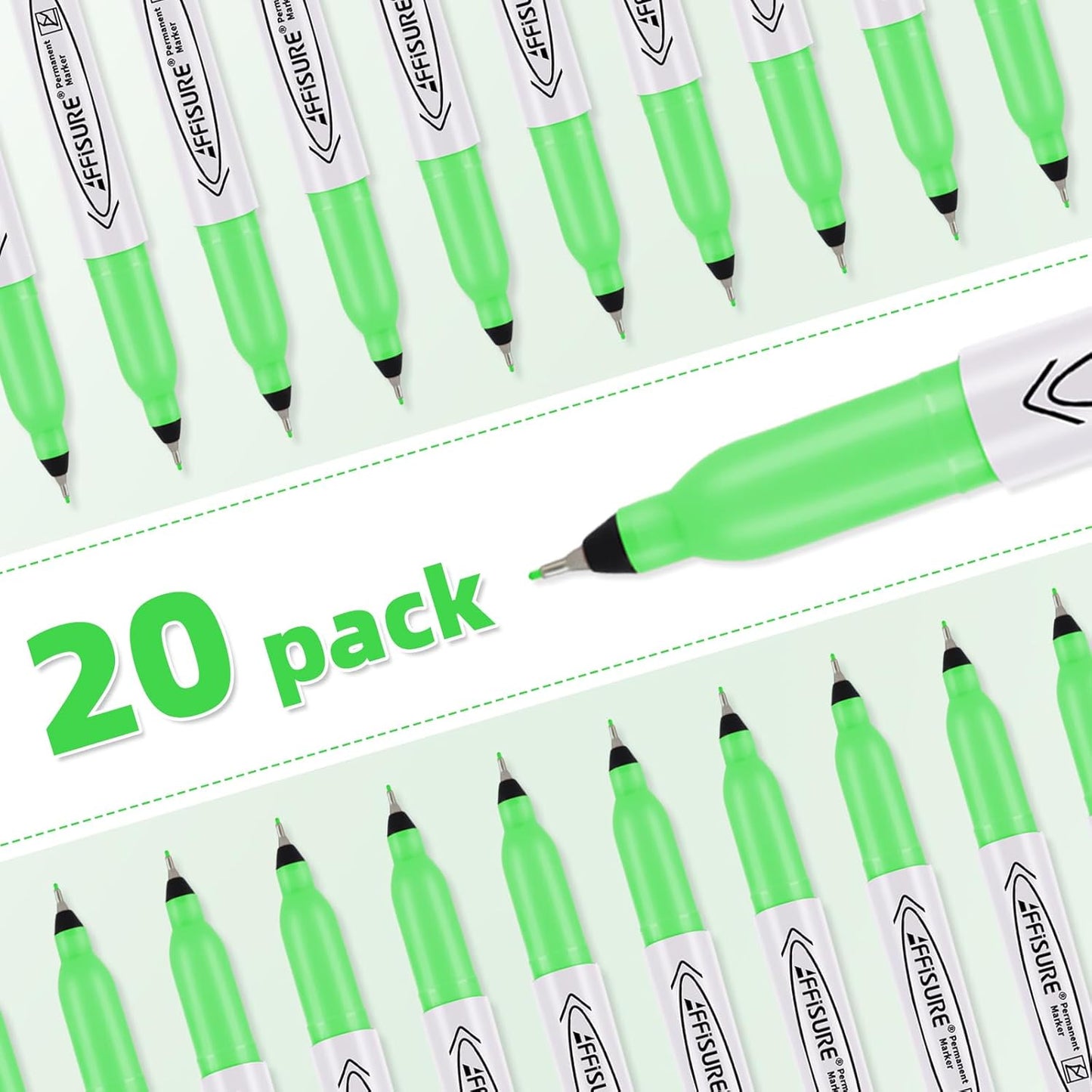 Permanent Markers, Ultra Fine Point, Black, 40 Count, 0.4mm, Fine tip permanent marker set, quick dry, waterproof, fading resists, durable, marks on paper, glass, ceramic, plastic, wood, rock, metal
