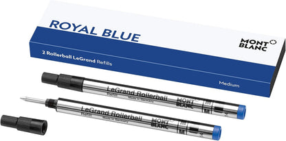 Montblanc Rollerball LeGrand Refills (F) Mystery Black 105166 – Pen Refills for Meisterstück LeGrand Rollerball Pens with a Fine Tip – 2 x Black Pen Cartridges