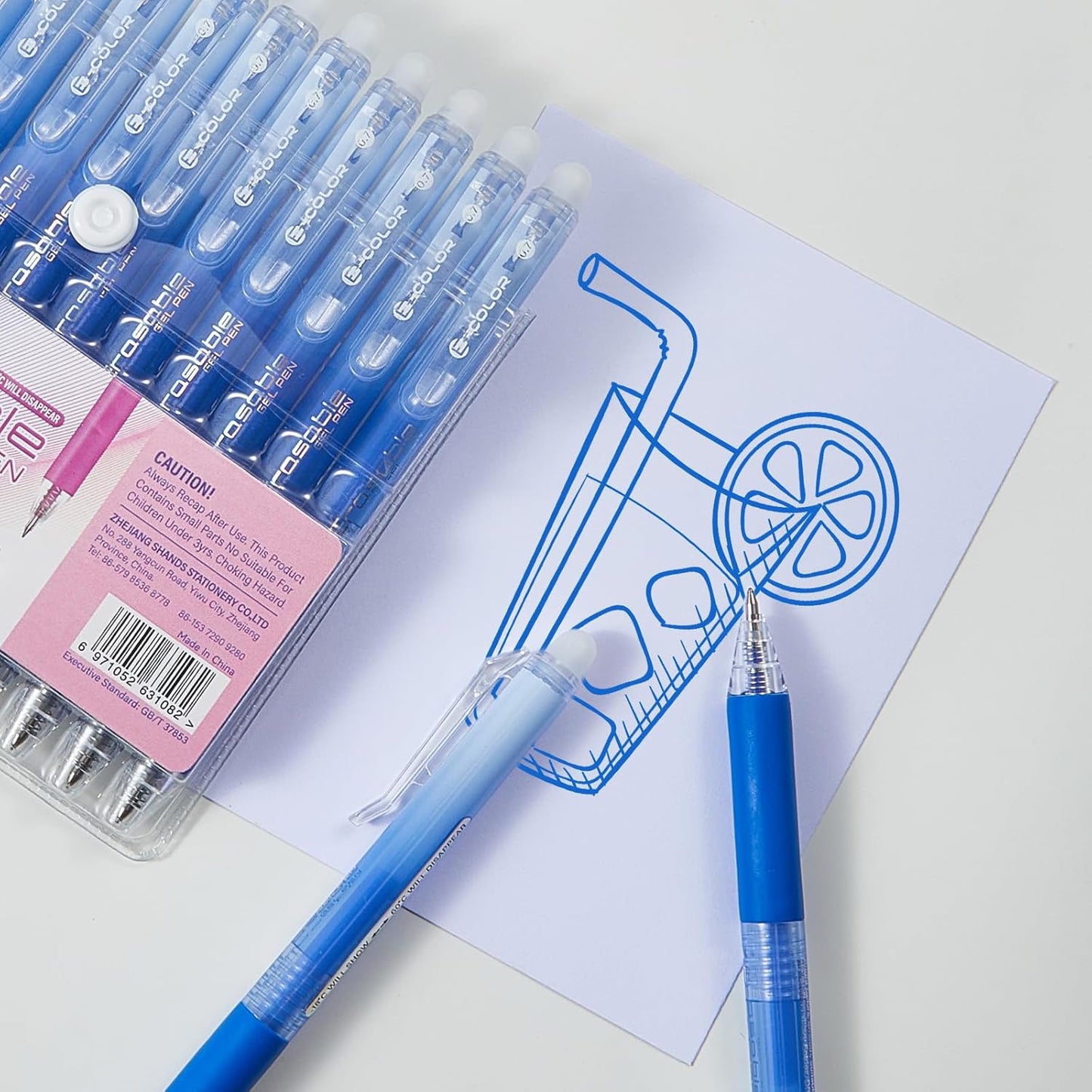 Retractable Erasable Gel Pens Clicker,Fine Point 0.7mm Smooth Writing Pens,Cute Pens For Writing Journaling Taking Notes School Office Home. (12 Colors)