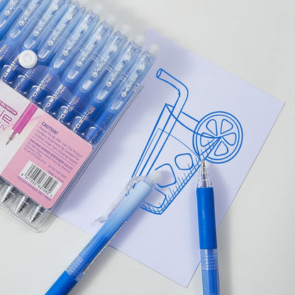 Retractable Erasable Gel Pens Clicker,Fine Point 0.7mm Smooth Writing Pens,Cute Pens For Writing Journaling Taking Notes School Office Home. (12 Colors)