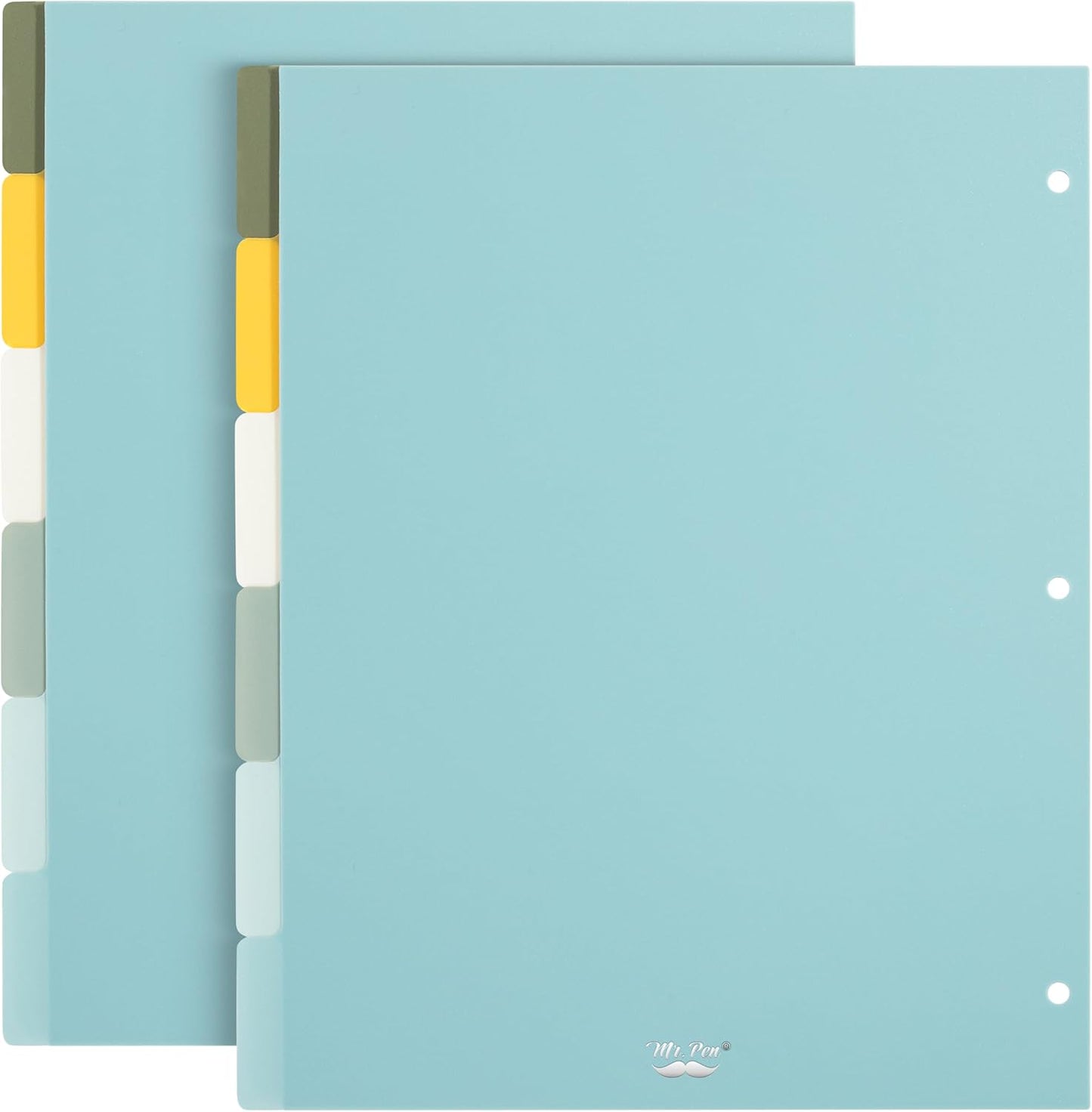 Mr. Pen- Binder Dividers, 6 Tab Dividers, Pack of 2 Sets (12 Dividers Total), Dividers