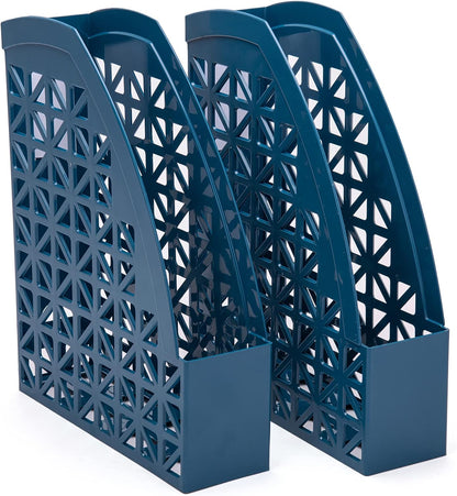 Mintra Office Plastic Desk Organizer 2pk Magazine File (Lavender)