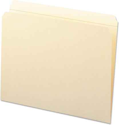 Smead File Folder, Reinforced Straight-Cut Tab (Not Undercut), Letter Size, Manila, 100 per Box (10310)