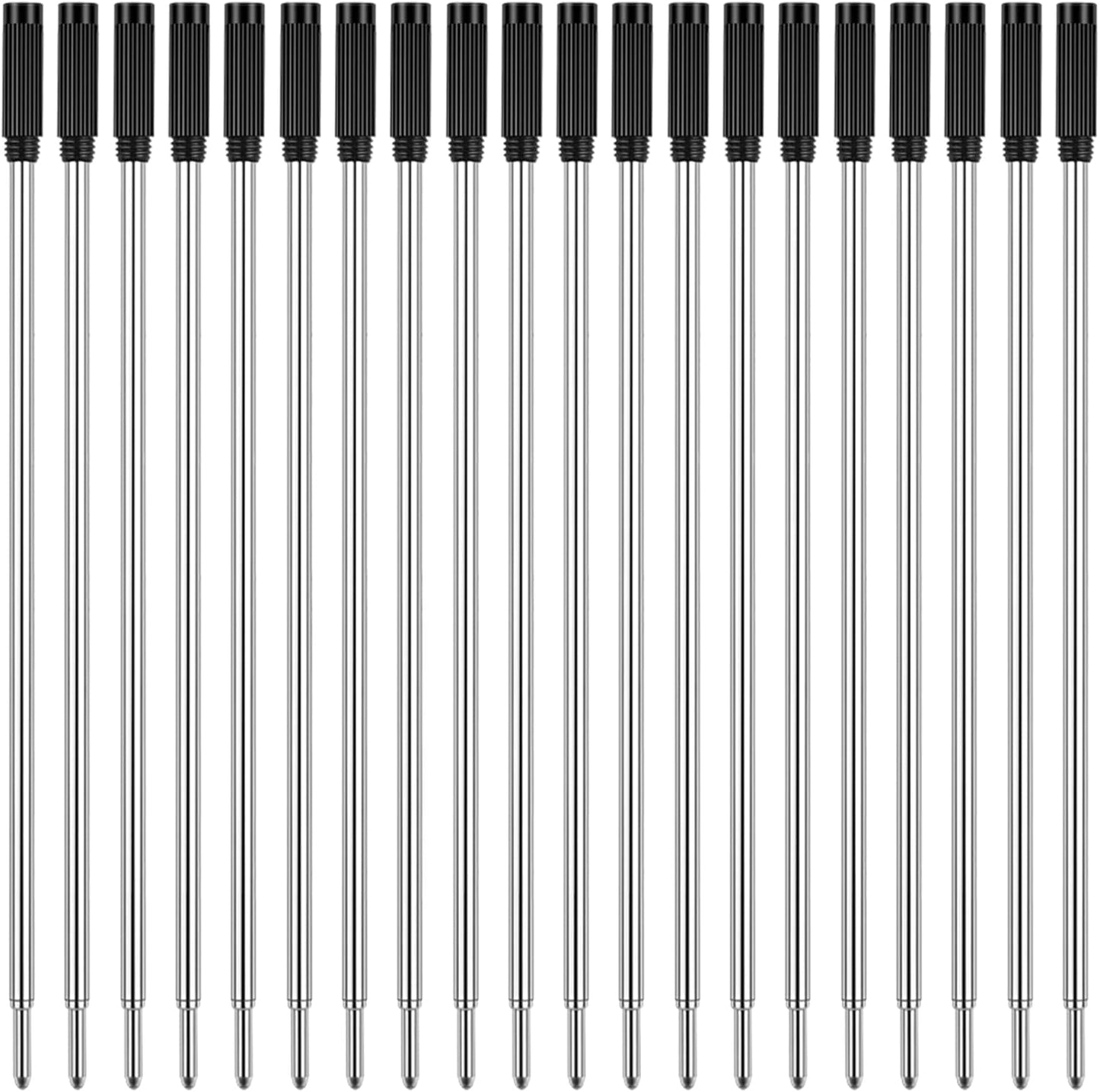 Unibene Cross Compatible Ballpoint Pen Refills 20 Pack, 1.0mm Medium Point-Black, Smooth Writing Replaceable German Ink Refill