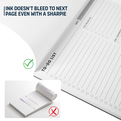 To Do List Notepad: With Multiple Functional Sections - 6.5 x 9.8" 60 Sheets - Spiral Daily Planner Notebook - Task CheckList Organizer Agenda Pad for Work - Note & Todo List Organization Notebooks