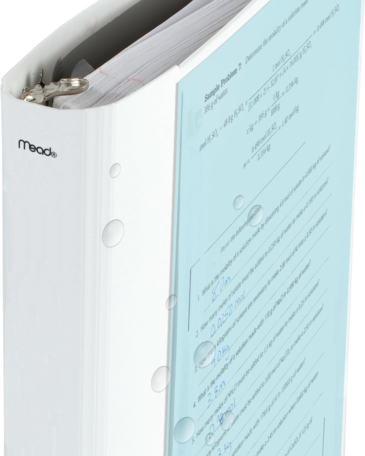Five Star 3-Ring Binder + Study App, 1-1/2 Inch Binder with D Rings and Customizable Clear View Cover, 375 Sheet Capacity, White (261460A-ECM)