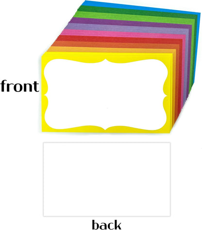 PPAPPAPPIYO index card 4x6 Decorative Border Vellum paper (Set of 50) 260gsm (4X6, design01)