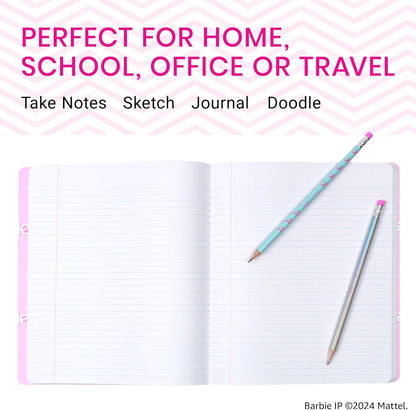 Yoobi College Ruled 8 x 10.5” Spiral Notebook Set – 3-Pack of 1 Subject Notebooks, Pink, Purple & Black Celestial Patterns – 150 Perforated 3-Hole Punched Sheets
