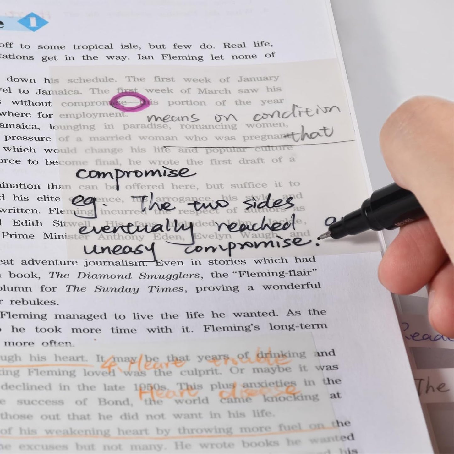 BAYTORY 700 Sheets Transparent Sticky Notes, Clear Waterproof 3 x 3 inch See Through Memo Pad, Self-Adhesive Translucent Writable Index Tabs for Annotating Books, Office & School Study Supplies