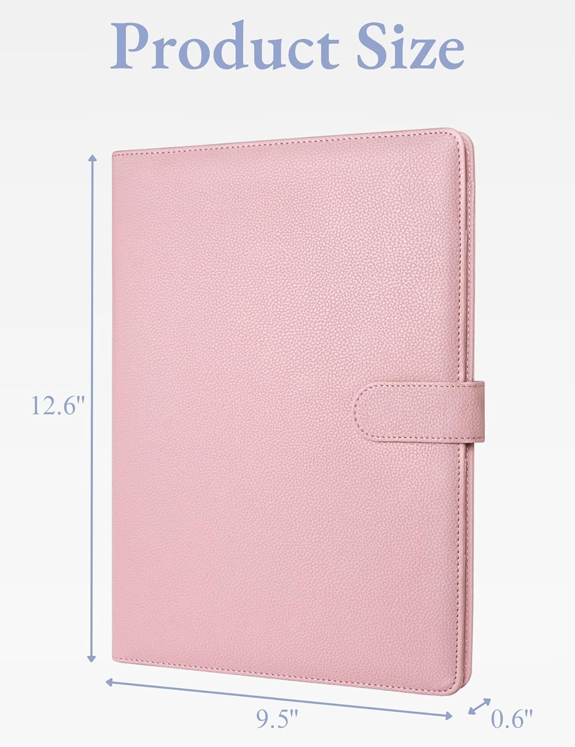 Mymazn Padfolio Portfolio Folder, Faux Leather Interview Resume Folder with Document Organizer & Business Card Holder, Letter-Sized Notepad Legal Pad Holder for Men Women (Sage Green)
