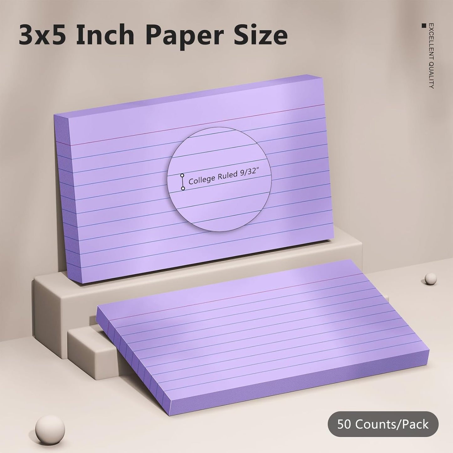 600 Count Index Cards 3 x 5 Inch Green Lined Flash Cards Ideal for Studying and To-do-List, Portable Note Cards Taking for Students and Teachers, Flash Card Styled for Home, Office or School Use