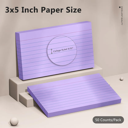 600 Count Index Cards 3 x 5 Inch Green Lined Flash Cards Ideal for Studying and To-do-List, Portable Note Cards Taking for Students and Teachers, Flash Card Styled for Home, Office or School Use