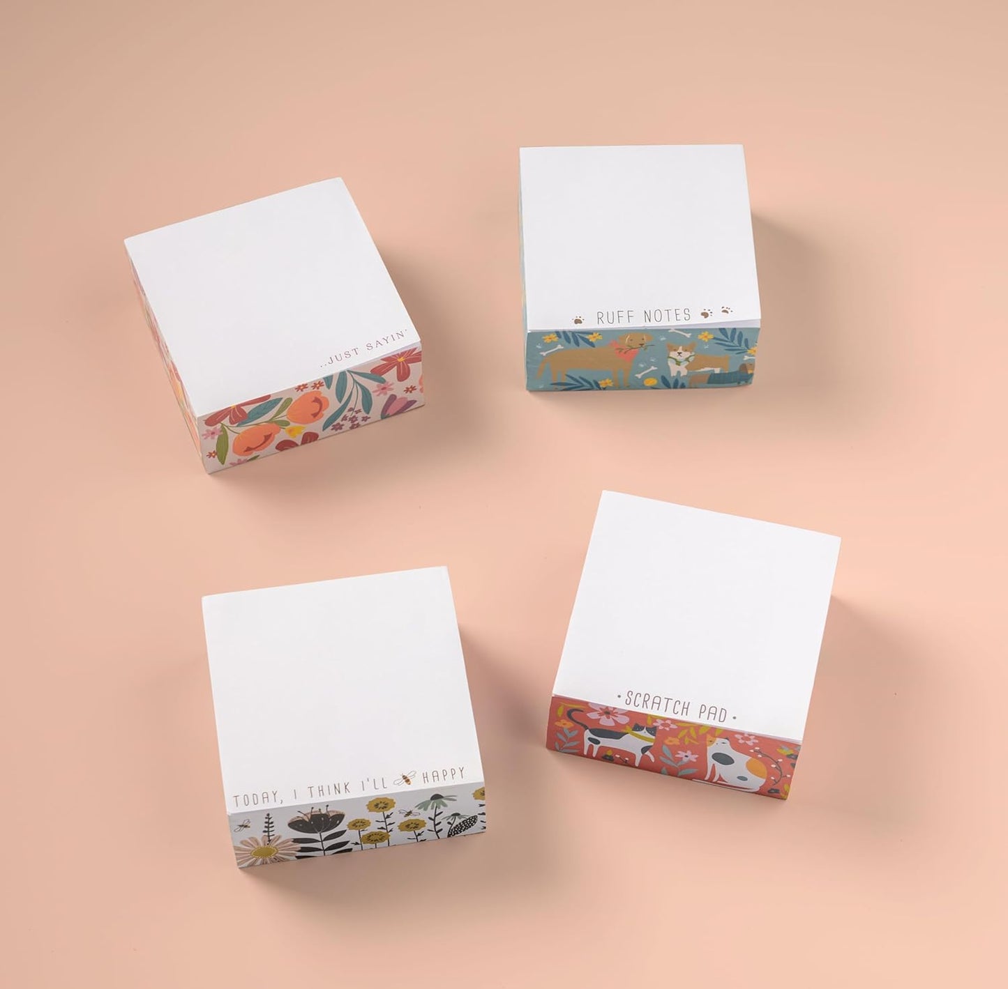 Karma, Block Notepad, 500 Sheet Memo Paper Cube, Non-Sticky Memo Pad Cube for Office, and Home, Dog