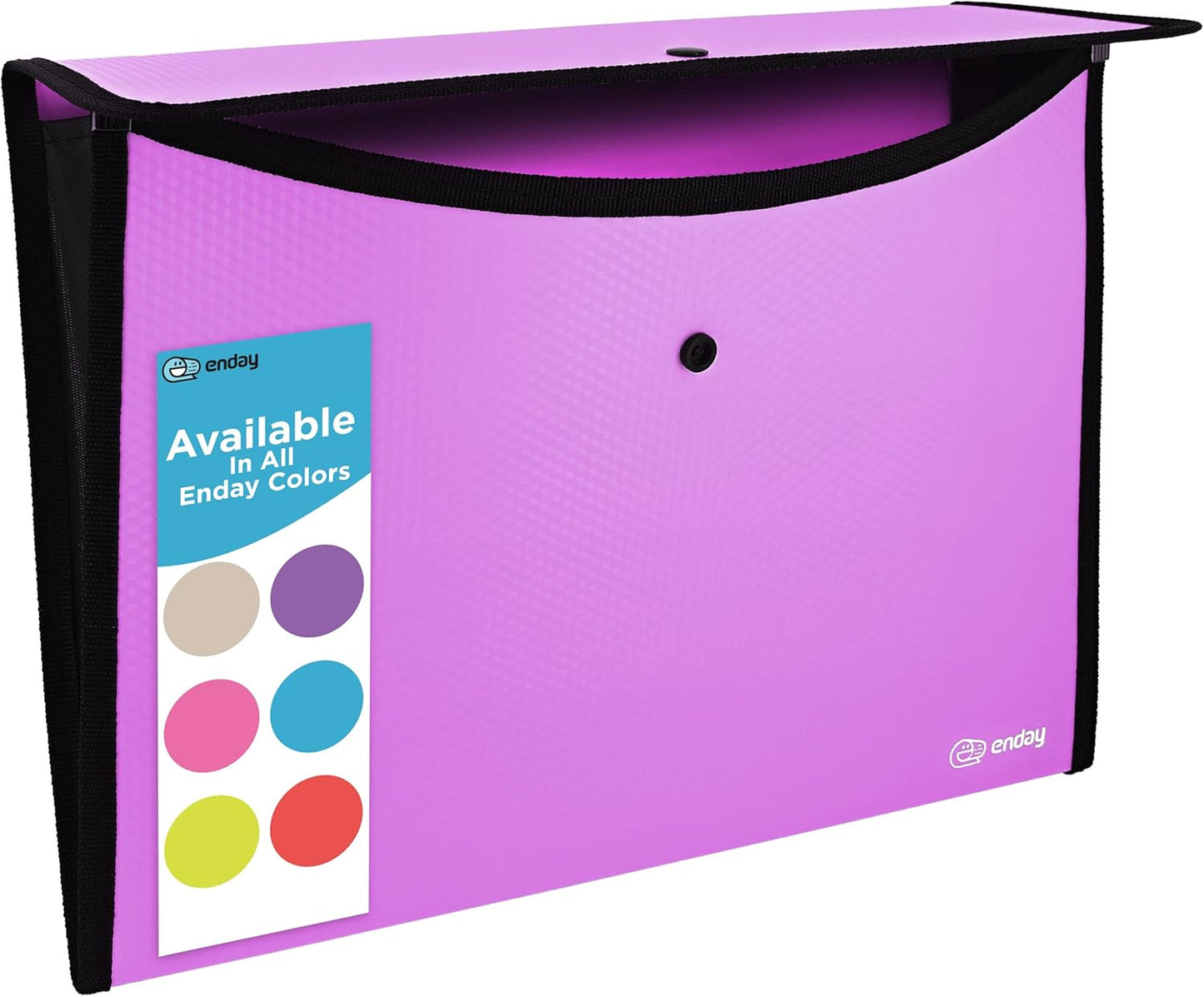 Square Flap Document Holder Blue, Expanding File Folder, A4 Letter Size Reusable Filling Envelopes, Snap Closure Wallet File Pouch Also Available in Pink, Purple, Green, Red, Grey, 1 Pc– By Enday