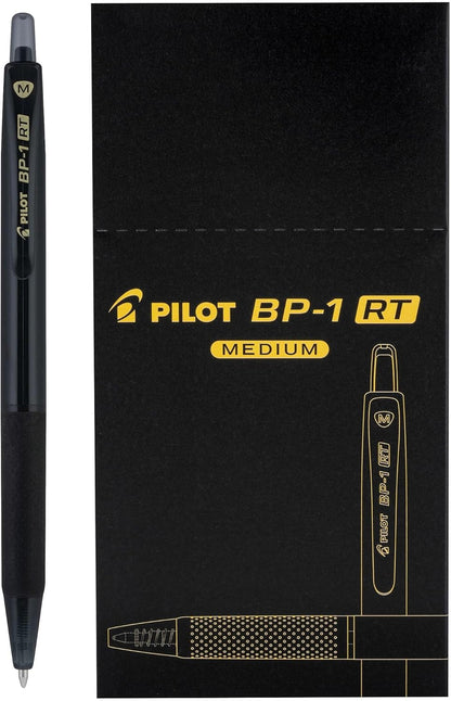 Pilot BP-1RT Advanced Ink, Retractable Ballpoint Blue Ink Pens, Medium Point, Dozen Box, 1mm