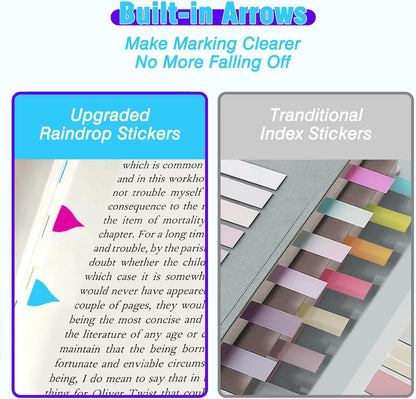 Color Arrow Sticky Tabs for Books - 600pcs Writable Index Labels for Precise Marking and Easy Page Location