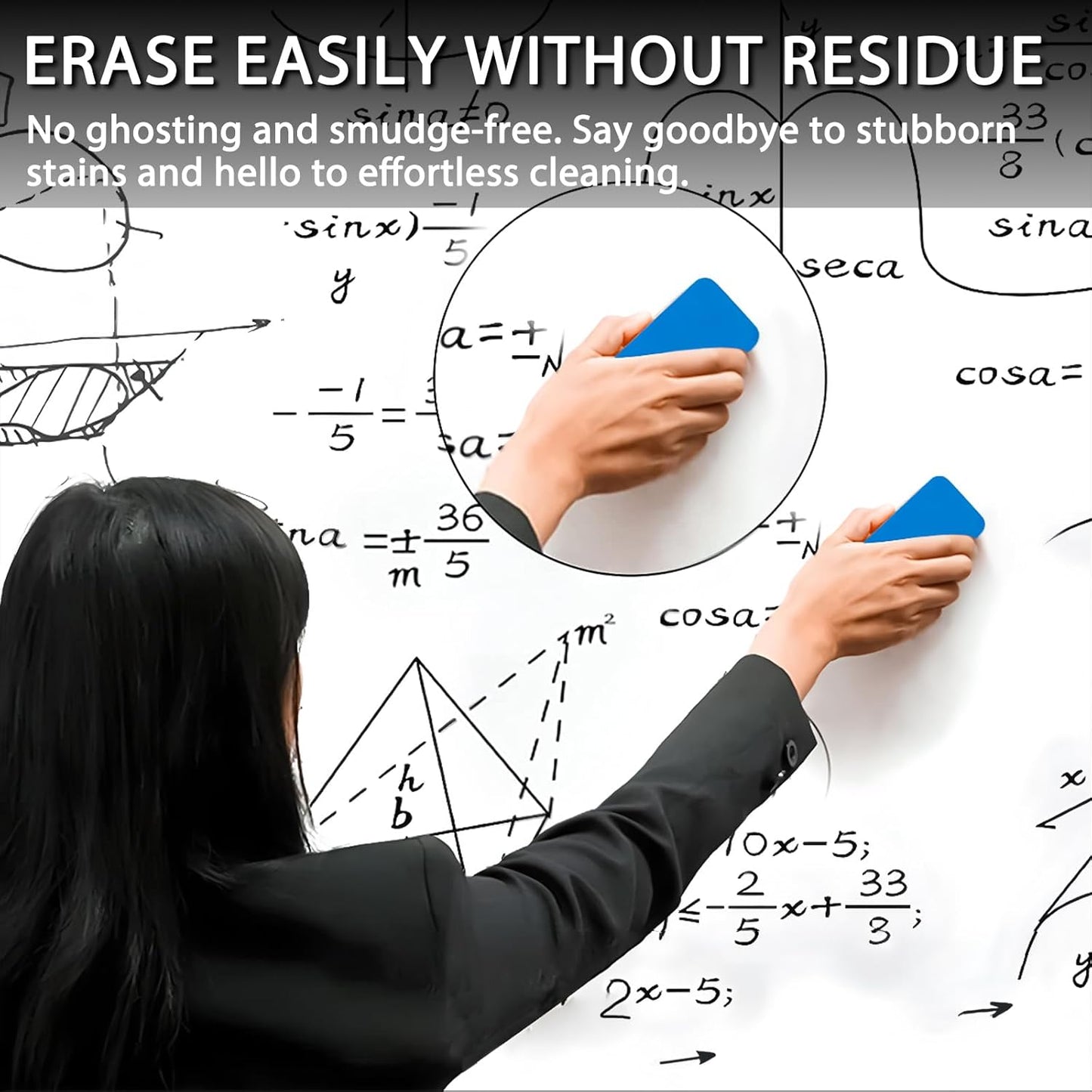 VEESA Dry Erase Markers (Black Red Blue), Fine Tip, 75 Count Low-Odor Whiteboard Marker Pens for Office School Home