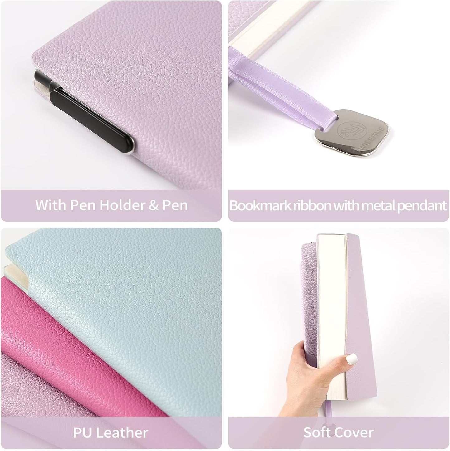 Lined Journal Notebook for Women A5 Softcover Journals for Writing 160 Pages Daily Journaling College Ruled Notebooks for Work School Note Taking, Business 6.38'' X 8.28''