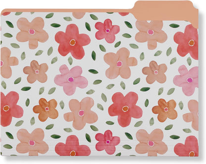 Steel Mill & Co Cute File Folders, Set of 9, Document Organizer for Filing Cabinet, Decorative Letter Size Files, Wanderlust