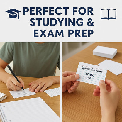 WritePads Index Cards Bulk, 2400 Flash Cards (24 Packs of 100), Wide Ruled Notecard, Blank Back Note Cards, Lined Flashcards for Studying School Home and Office, Made in USA (4x6)
