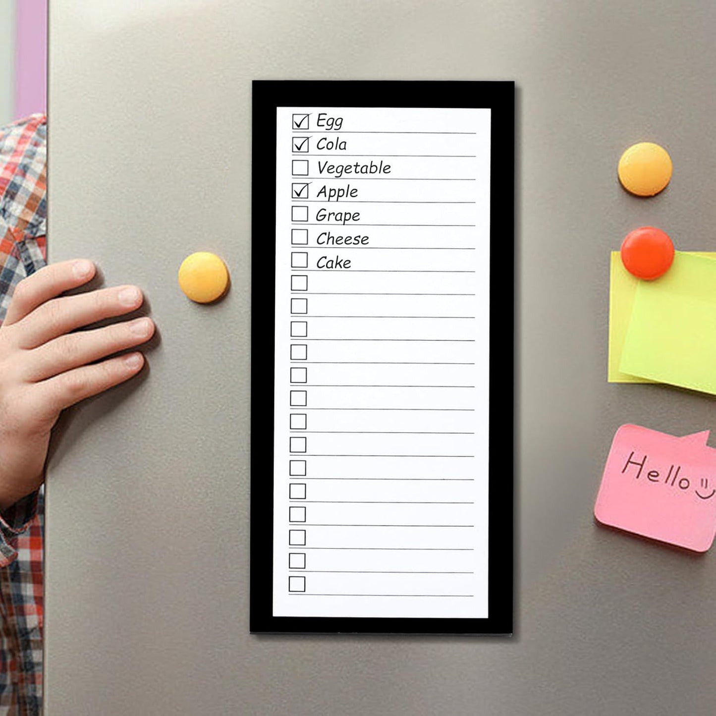 FLIPPED 4 Pack Magnetic Notepads for Refrigerator, Notepad Grocery List Large Magnet Pad for Fridge,Full Magnet Back Design Magnetic Memo Pads for Grocery List, Shopping List, to-Do List(200 Sheets)