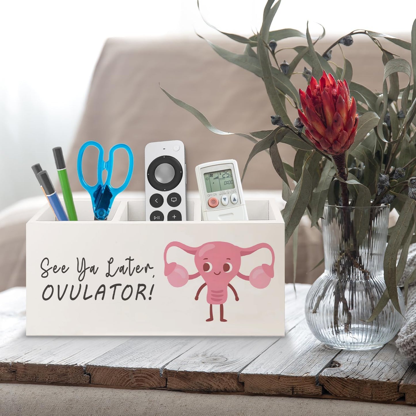Teacher Appreciation Gifts, Boho Rainbow Teacher Wooden Pen Pencil Holder for Office Desk, Back to School Supplies Gifts for Teachers, It's a Good Day to Teach Tiny Humans
