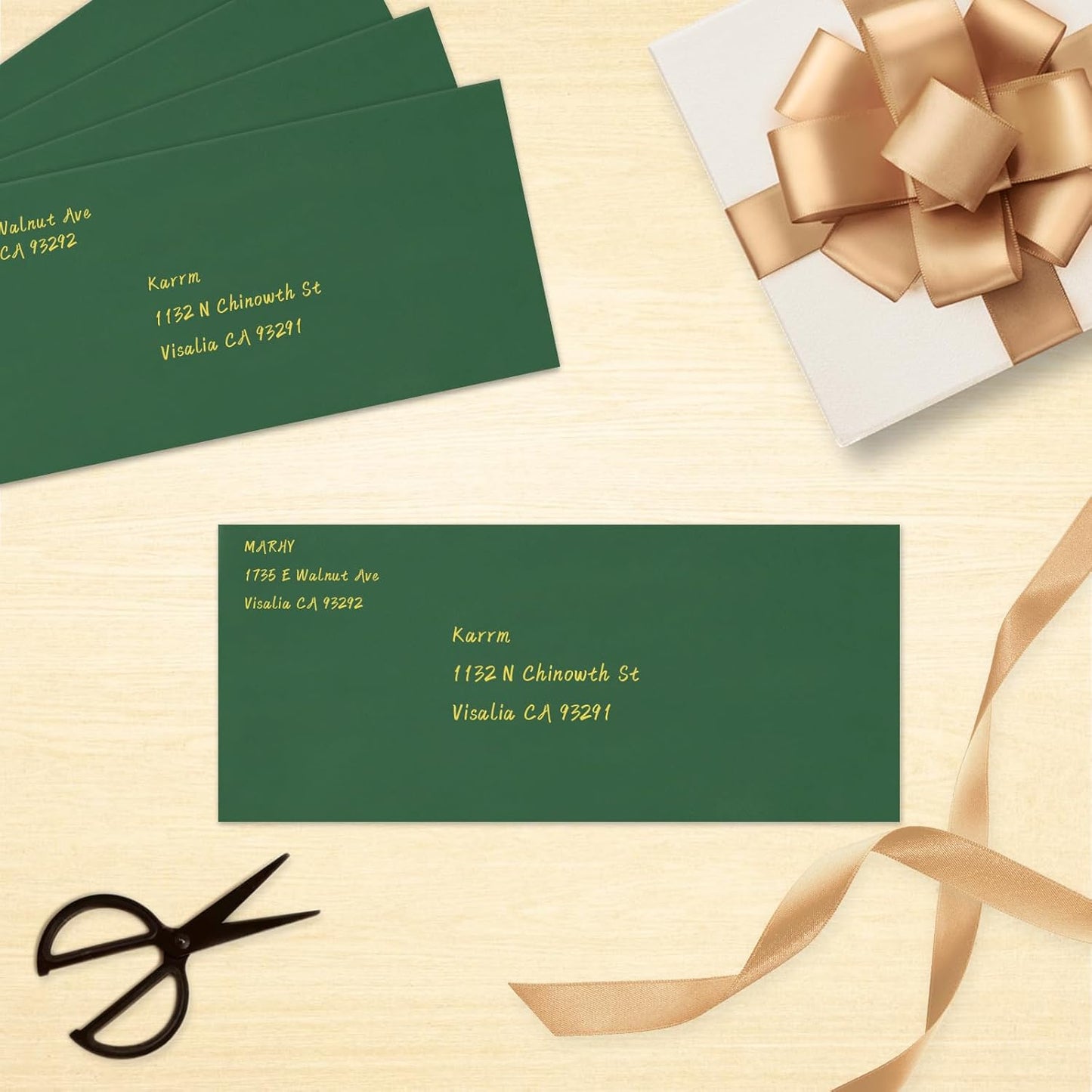 50 Pack #10 Business Envelopes, Sage Green Standard Envelopes Self Seal, Letter Size Mailing Envelopes for Checks Letters Invoices Statements Birthday Graduation Wedding, 4 1/8 x 9 1/2 Inch