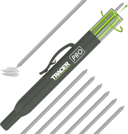 Tracer 2.8mm Carbide Tipped Lead 3-Pack with Anti-Snap Case - Lead Refill for Mechanical Pencil to Mark Wood, Metal, Ceramic, Glass, Woodworking and Carpenter Pencil Tool Use - ALPC1