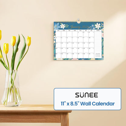 SUNEE Wall Calendar 2026 21 Months Apr. 2026 - Dec. 2027, 14.5"x11.5" Big Grid Hanging Calendar with Note for Organizing & Planning, Monthly Calendar 2026-2027 with Last Month and Next Month, White
