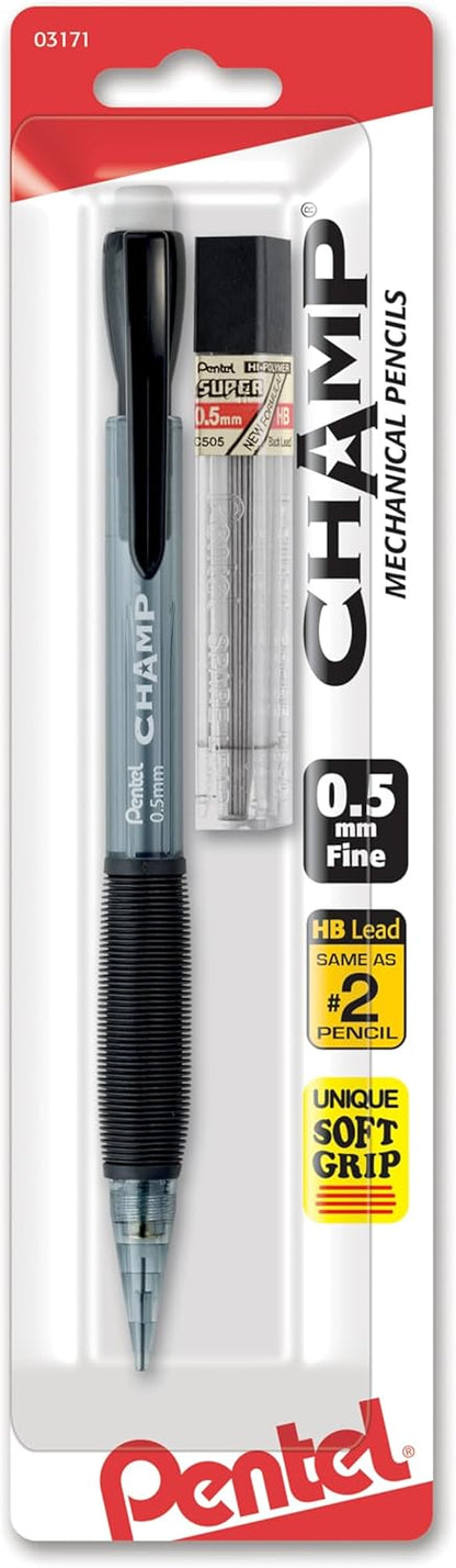Champ Pentel Mechanical Pencil, 0.7 mm, Blue Barrel, Box of 12 (AL17C)