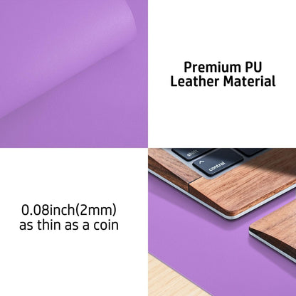 Aothia Leather Desk Pad Protector, Mouse Pad, Office Desk Mat, Non-Slip PU Leather Desk Blotter, Laptop Desk Pad, Waterproof Desk Writing Pad for Office and Home (Black,36" x 17") - Colors A
