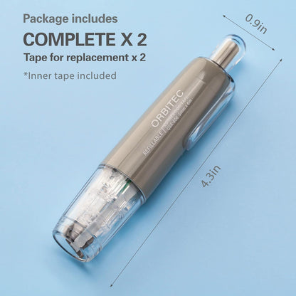Refillable Retractable White Correction Tape, Mini Small Japan Aesthetic Cute Correction Tape Pen, with Easy to Refill Pen Applicator,for Kawaii School Office Supplies