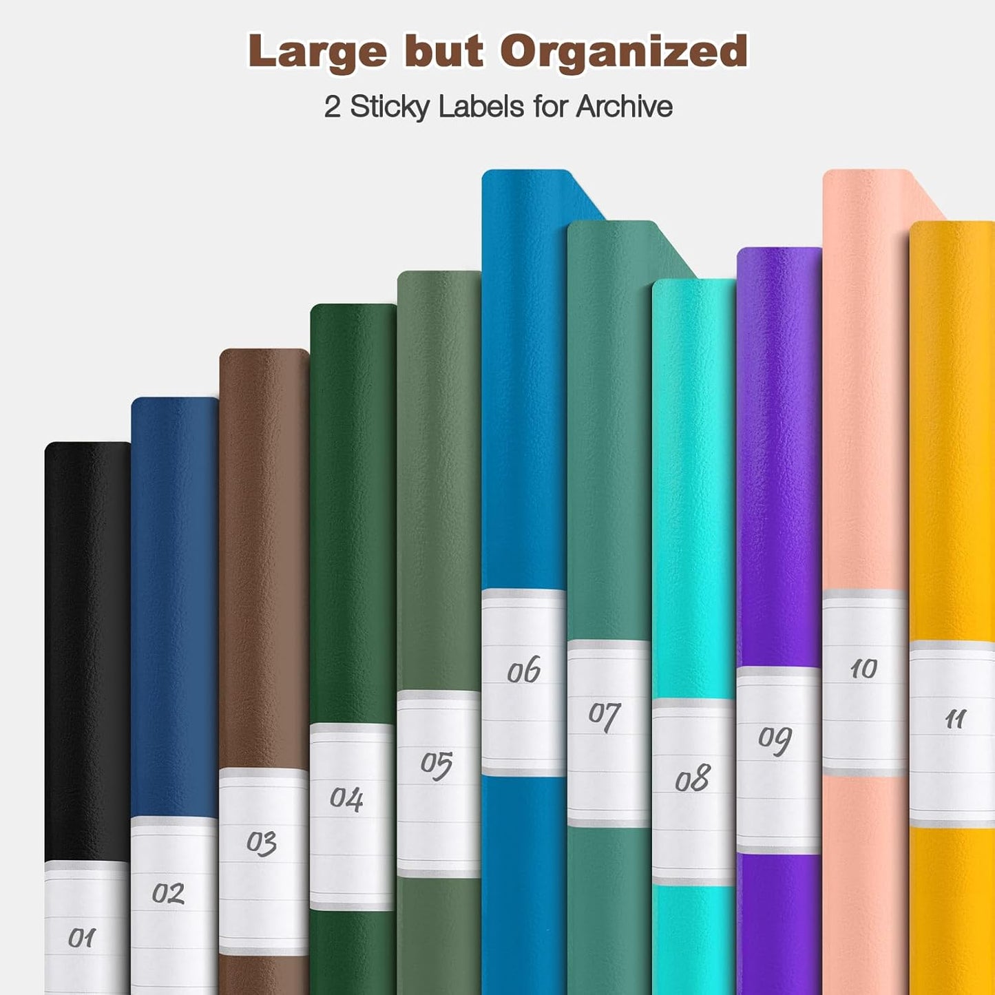 College Ruled Notebook, A4 Softcover Leather Notebook for Work, Lined Notebook Journal for Women, Men, 192 Thick Paper, Lay Flat, Large Notebook with 2 Pockets, Professional Business Notebook, Blue