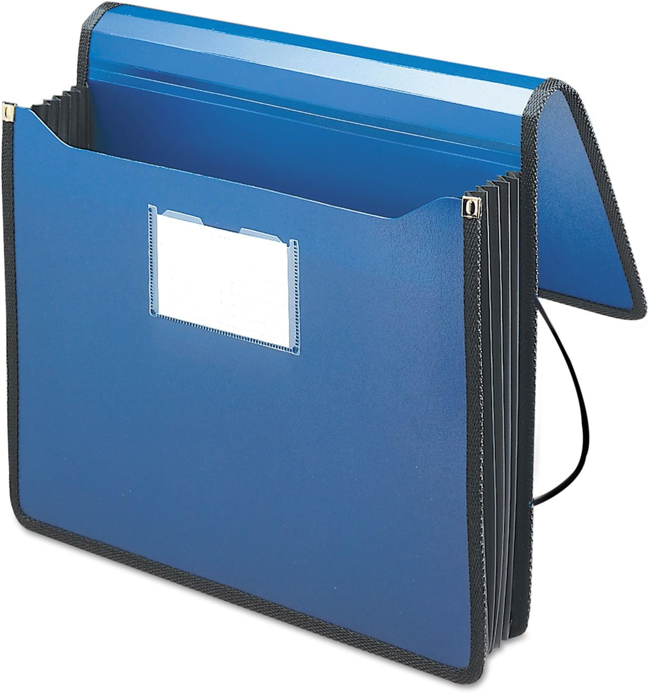 Smead Poly Wallet, Accordion File Organizer for File Folders, Legal Size, Black, 5-1/4 inch Expansion, Office Supplies, Document Organizer (71510)