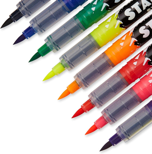 Sharpie Stained Fabric Markers, Brush Tip, Assorted Colors, 8 Count