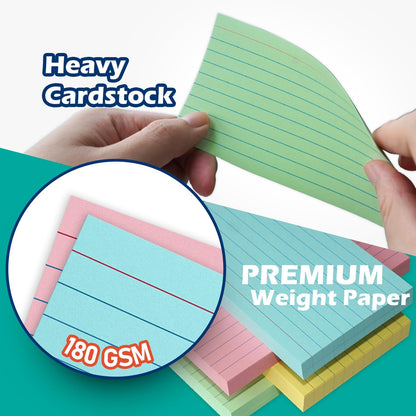 Blank Index Cards 3x5 Unlined Unruled Flash Note Cards 3" x 5", White, 100 Count, 200 GSM Heavy Weight