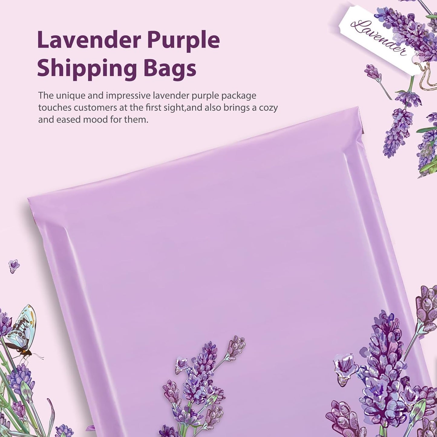 Fuxury Poly Mailers 14.5x19 Inch 50pc Shipping Bags for Small Business Mailing Envelopes for Clothing,Self Seal Shipping Envelopes Waterproof Poly bags Durable Packaging Bags Light Pink