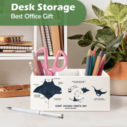 Killer Whale Gifts Wooden Pen Pencil Holder, Whale Shark Gifts for Ocean Lovers, Marine Biology Wooden Makeup Brush Organizer