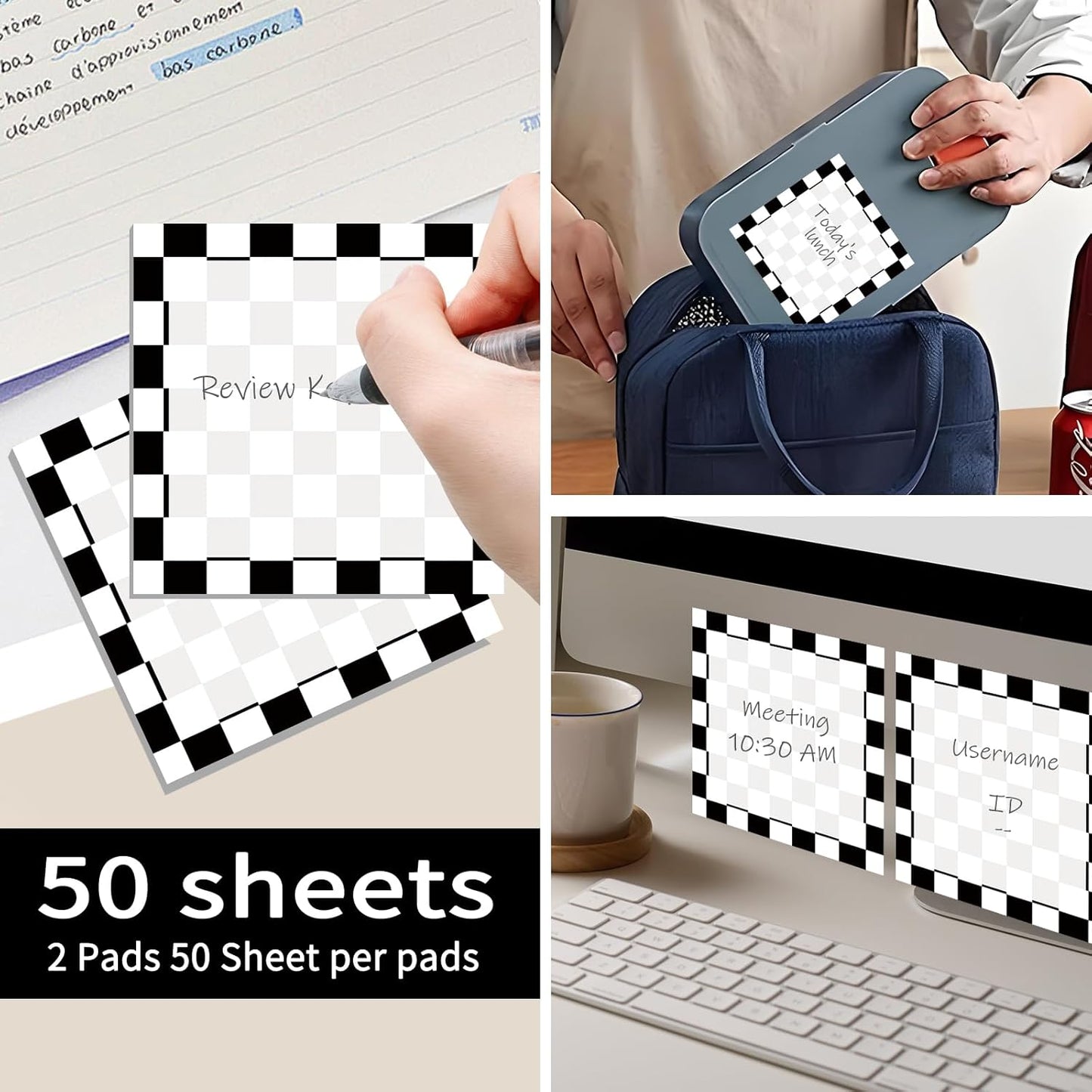 Sticky Notes 3x3 Inch, 2 Pads Cute Self-Stick Note Pads, Strong Adhesive Notepads for Office, Home, School, Organization and Reminders Watercolor Wildflowers