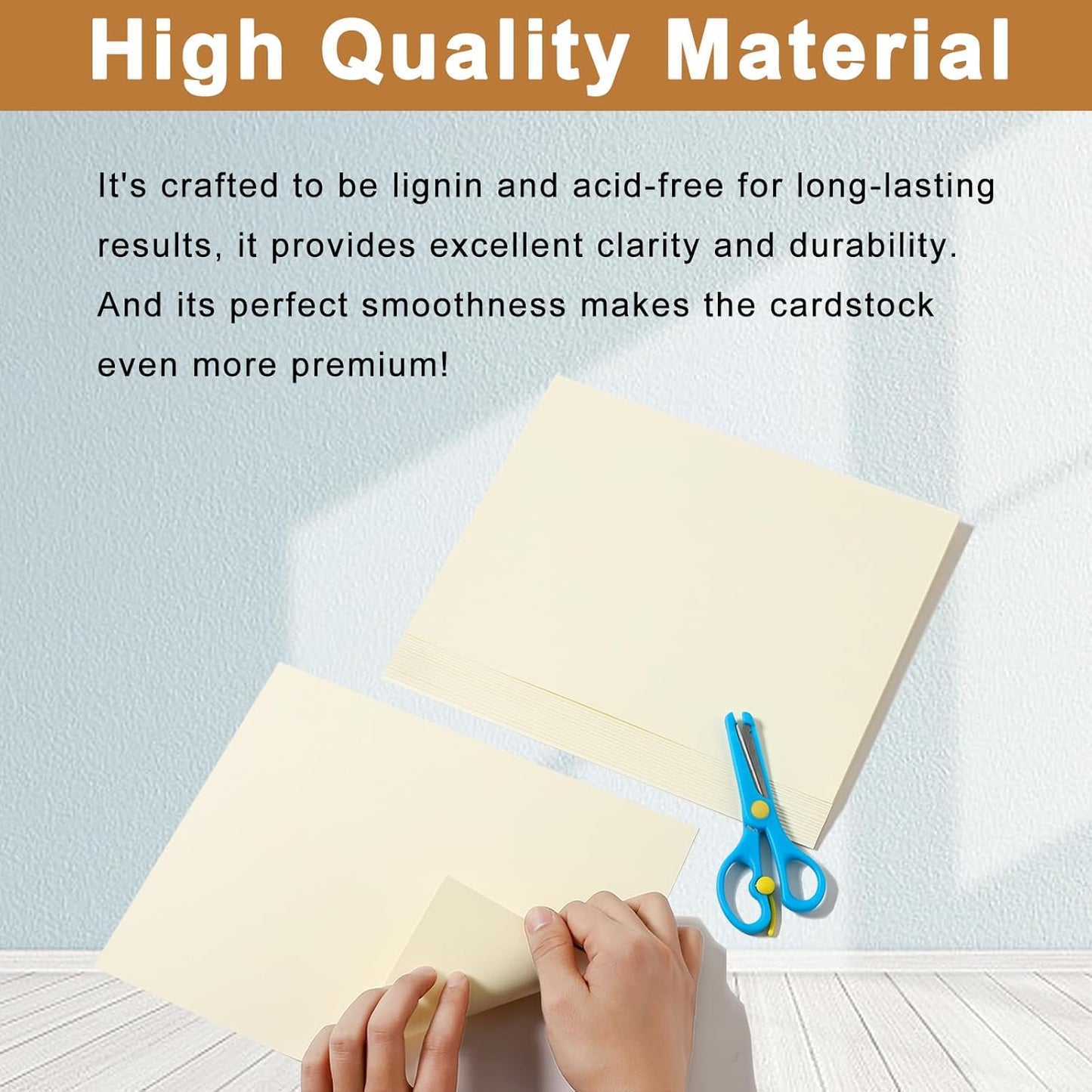 Silunkia 100 Sheets White Cardstock 5 Assorted Sizes Craft Paper, 200gsm/75lb White Card Stock Certificates Paper for DIY Cards Making, Business Cards, Wedding Invitations, School Crafting, Menus