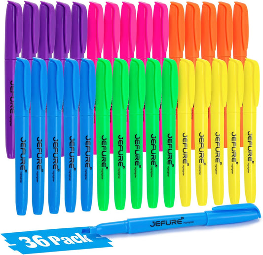 36 Pcs Highlighters, Chisel Tip, Assorted Colors Bible Highlighters Bulk - Quick Dry, Ideal for Studying, Note-Taking, School Supplies for Teachers