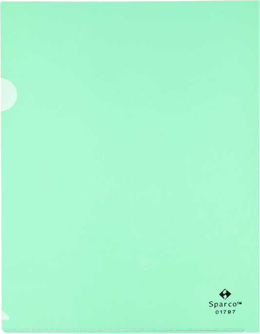 Business Source Green Transparent Poly File Holders