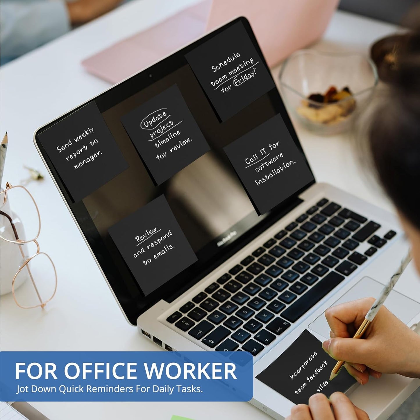 Sticky Notes, 36 Pads, 3x3 Inches Self-Stick Note Pads, Perfect for Office, Study, and Daily Life Organization - Bright