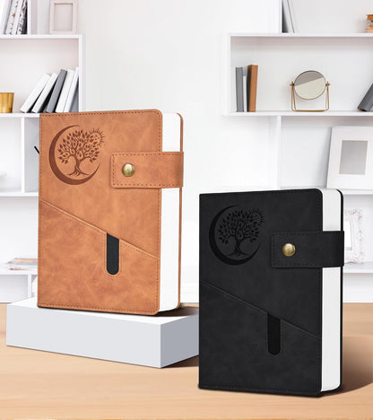 PAIBAS A5 Leather Journal Notebook, 365 Pages Thick Hardcover Lined Journal for Men & Women, Medium 5.9" x 8.4" College Ruled Notebooks for Work, School, Travel, Business,Note Taking,Writing Diary