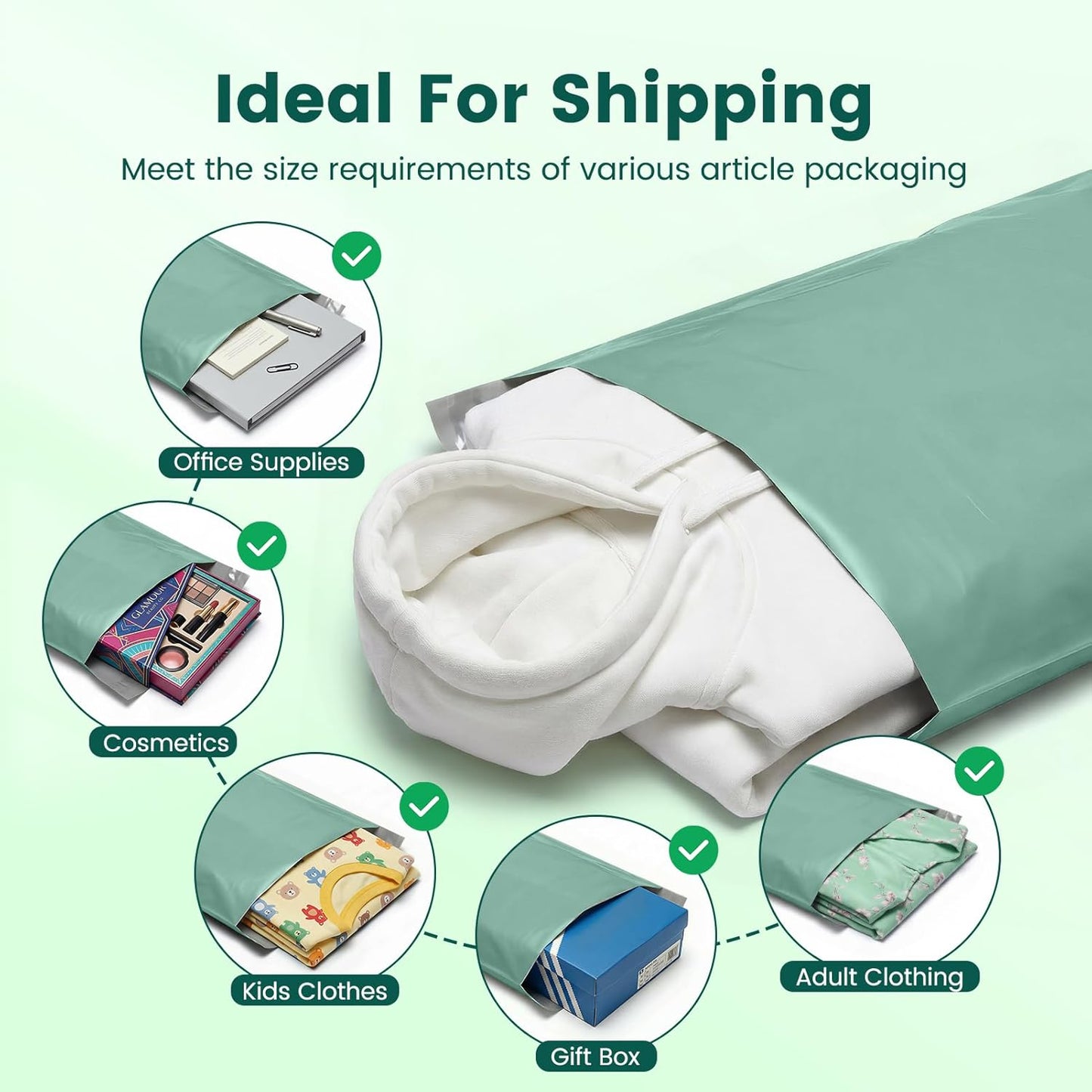 Metronic Poly Mailers 10x13 100 Pcs | Small Shipping Bags for Clothing | Mailing Bags for Small Business, Shipping Envelopes,Packing Bags in Black