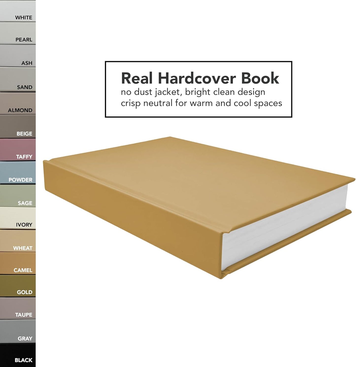 CovoBook™ Blank Hardcover | Premium Sketchbook Journal Guest Book | Photo Prop Home Decor (Black, Size 9)