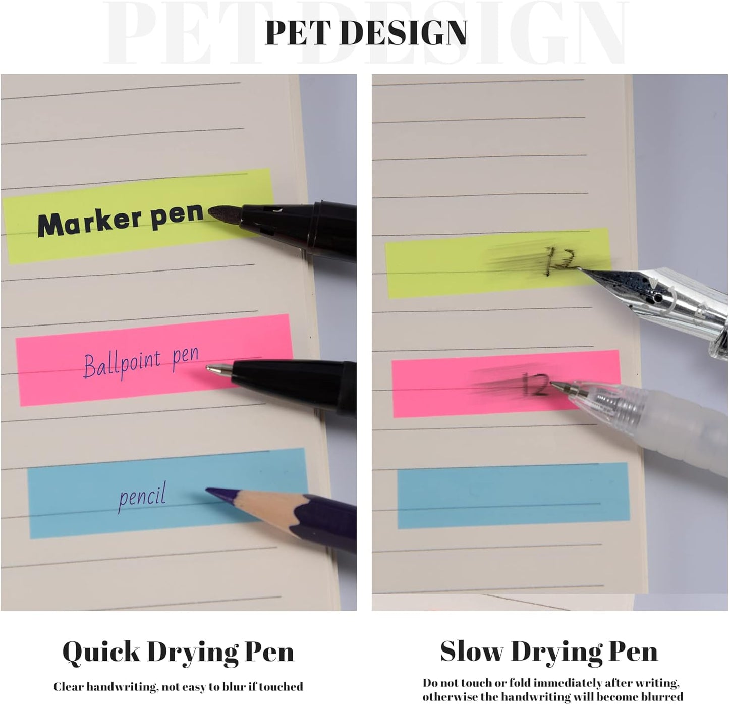 Golcellia Fluorescent Translucent Sticky Note Flags, 1200 Pcs Total, Pack of 10 Color Tabs, Arrow Index Tabs, Page Flag Markers