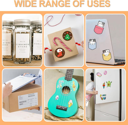 Printable Sticker Paper for Inkjet Printer, 40 Sheets 8.5"x11'' Matte Sticker Printer Paper Full Sheet Labels for Laser/Inkjet Printers, Letter Size