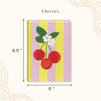 Lady Jayne Embroidered Canvas Hardcover Journal with 192 Lined Pages, 6” x 8.5” – Flower Market Poppy (83289)