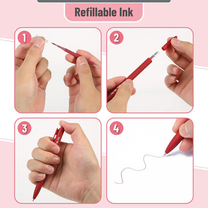 Mr. Pen- Retractable Gel Pens, 12 Pack, Colorful Ink, Fine Point 0.7mm, Fast Dry, Smooth Writing, Cute Pens for Drawing, Writing Planner and School Supplies